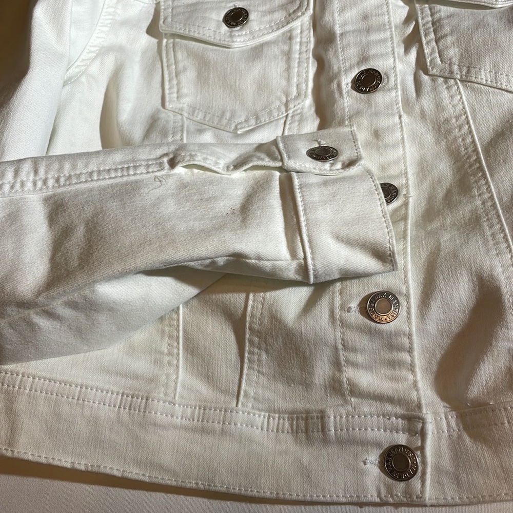 Wax Jean White Denim Jacket Plus 1xl NWT - Picture 5 of 9